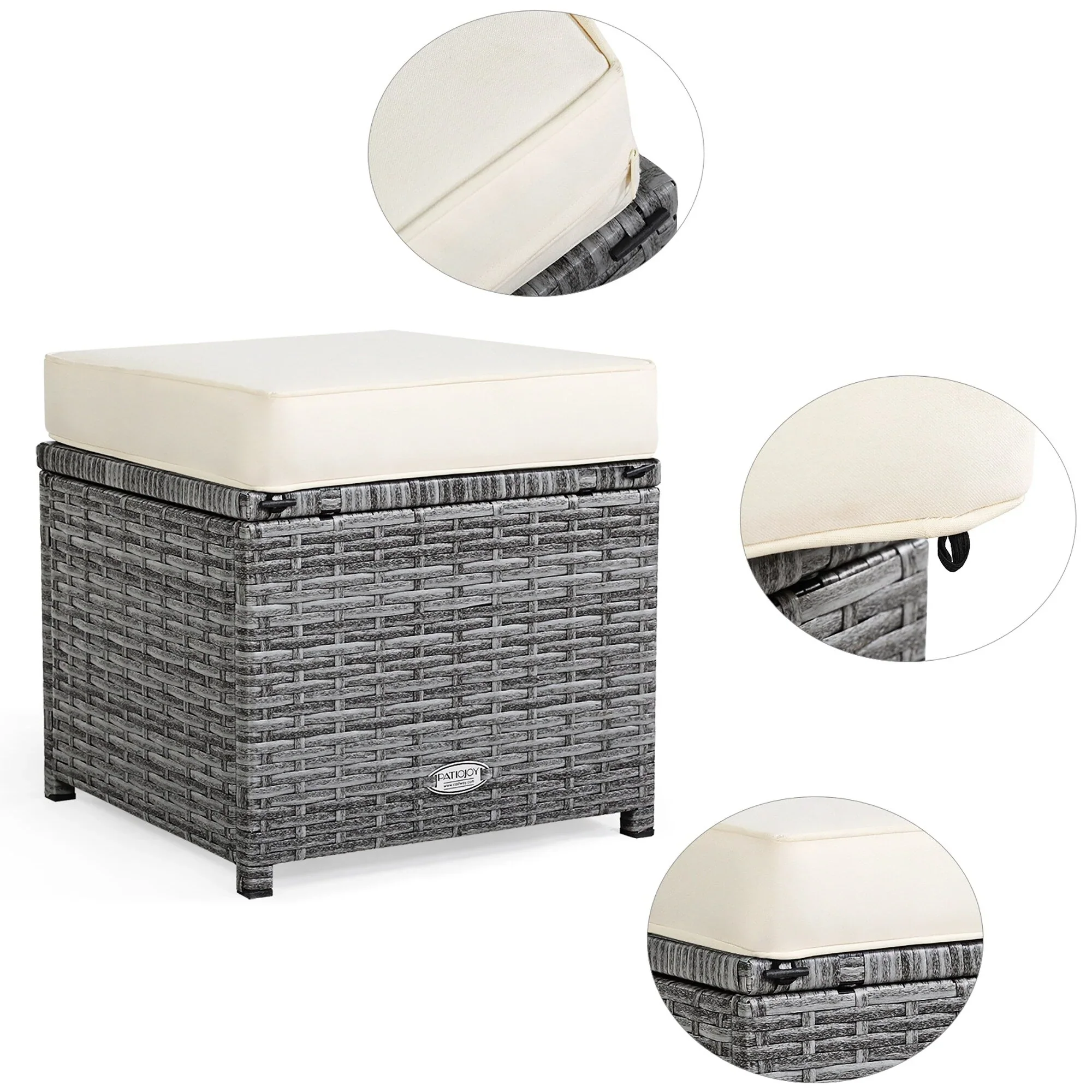 Costway 7 PCS Patio Rattan Dining Set Sectional Sofa Couch Ottoman - See Details
