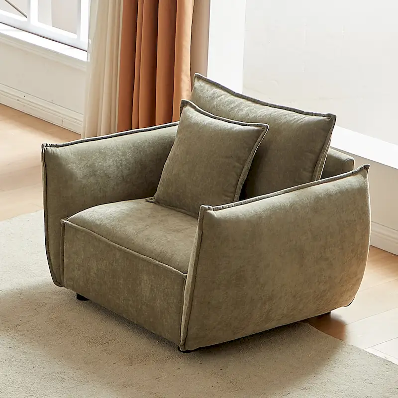 44 Upholstered Arm Chair with Pillows