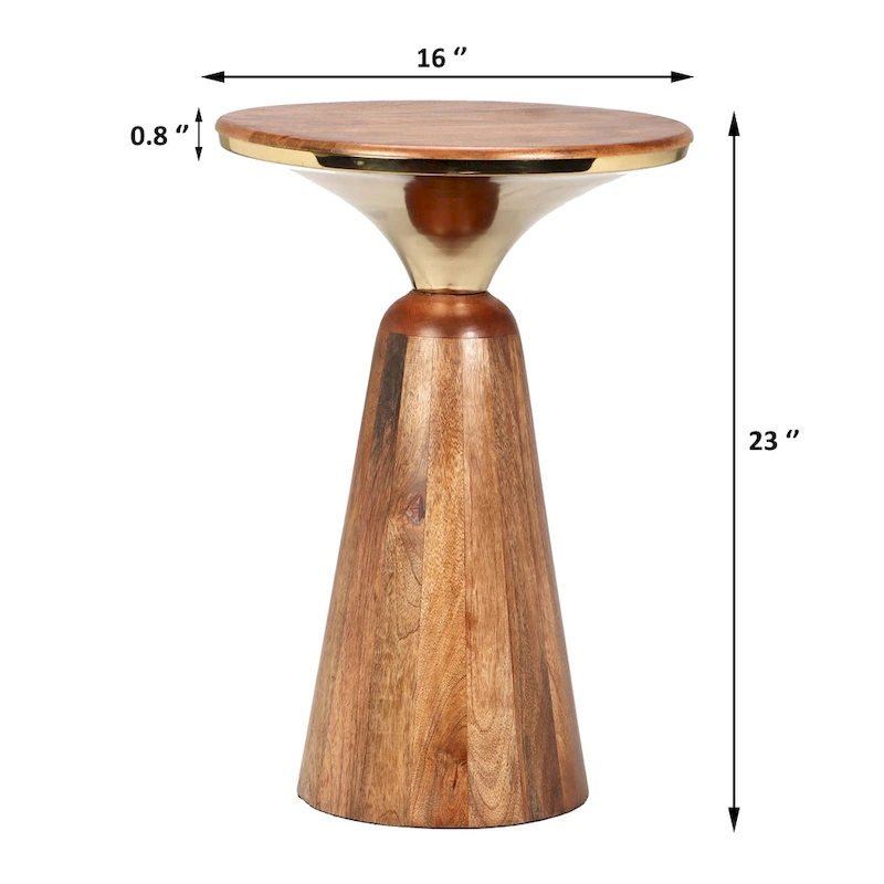 Christopher Knight Home Mango Wood and Metal End Table