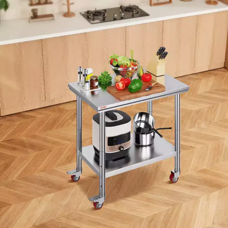 Silver Stainless Steel Work Table 35