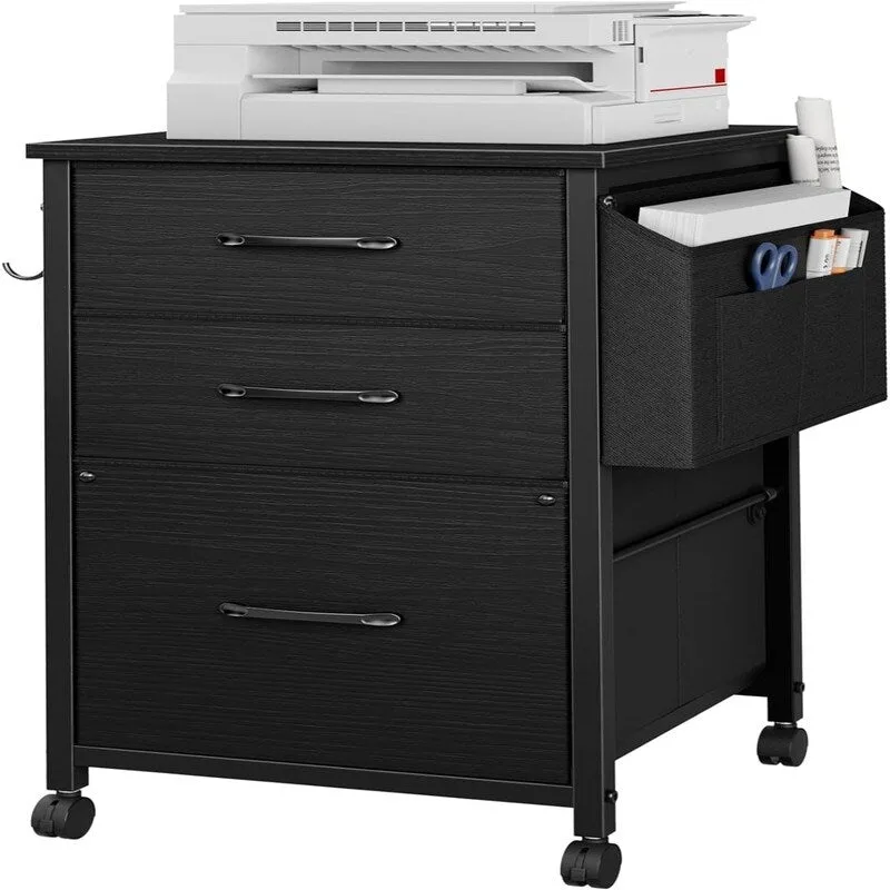 Small File Cabinets for Home Office - 3 Drawer Filing Cabinet - 15.68D x 15.3W x 26.6H