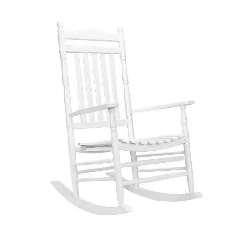 Karl Home | 27 in. Elegant Solid Wood Patio Rocking Chair