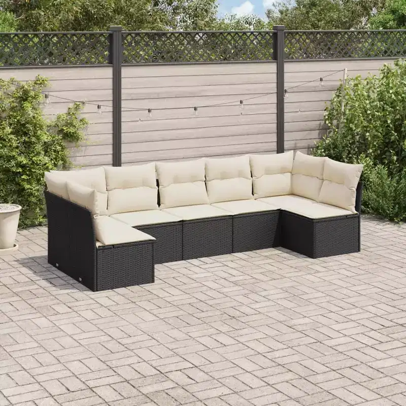 vidaXL Modular Garden Sofa Set with Cushions in Various Colors