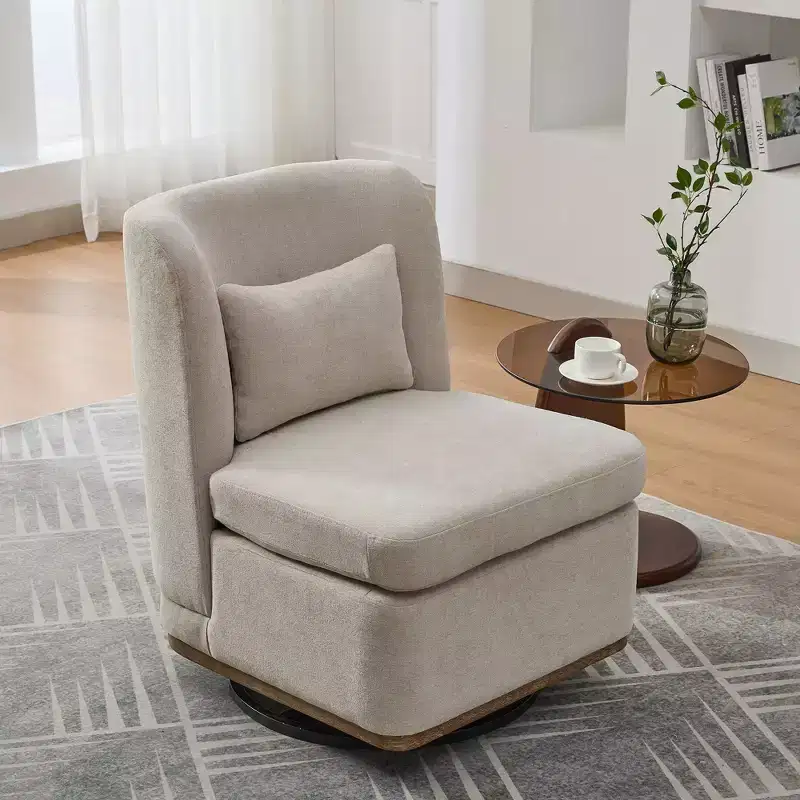 25.2 Modern Chenille Swivel Chair