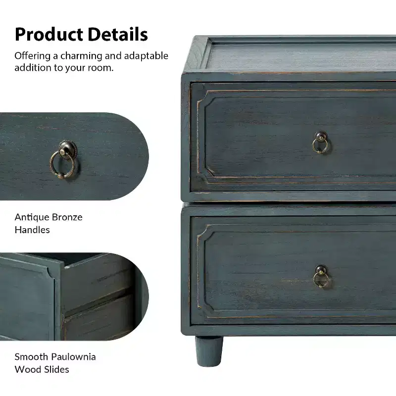 Oddone 2 - Drawer end table Set of 3 With Modular Design| ART OF LIVING DESIGNS