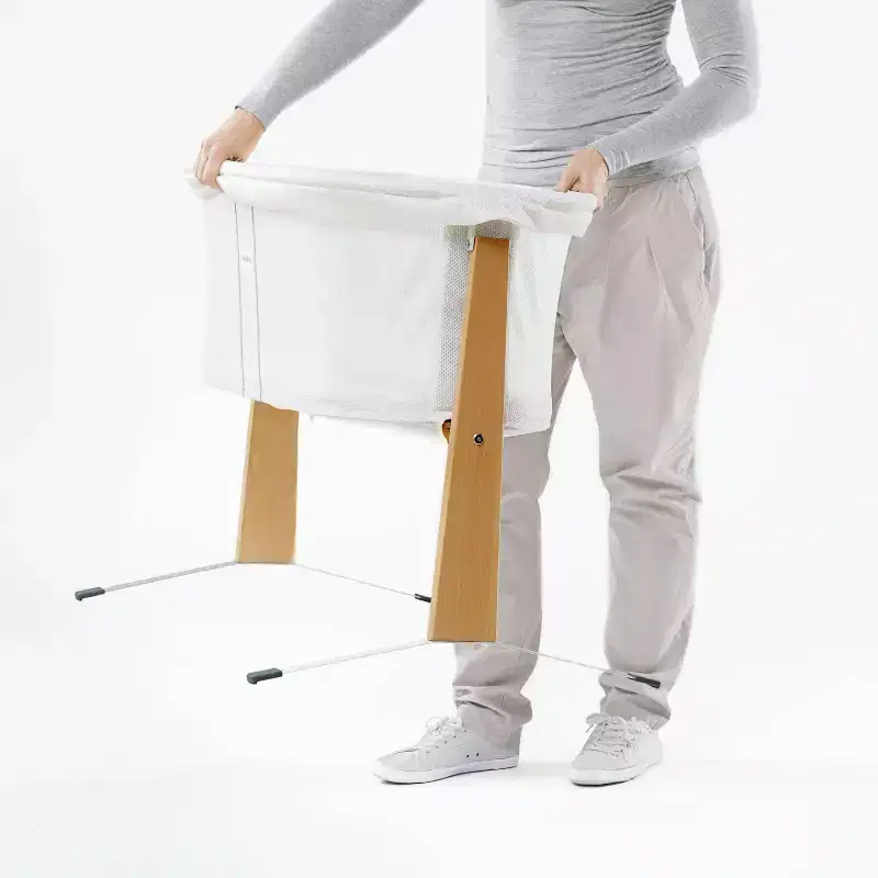 BabyBjorn Baby Cradle - Ivory: Bassinet/Bedside Sleeper, Modern, Rocking Function, Easy Transport