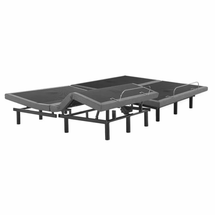 Adjustable Electric Bed Frame Base, 3-Speed Head & Foot Massage, Wireless Remote, USB Ports