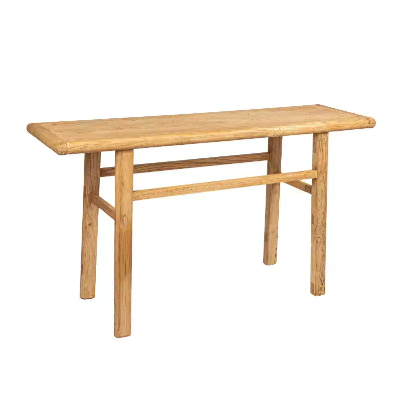 Storied Home Elm Wood Console Table Natural