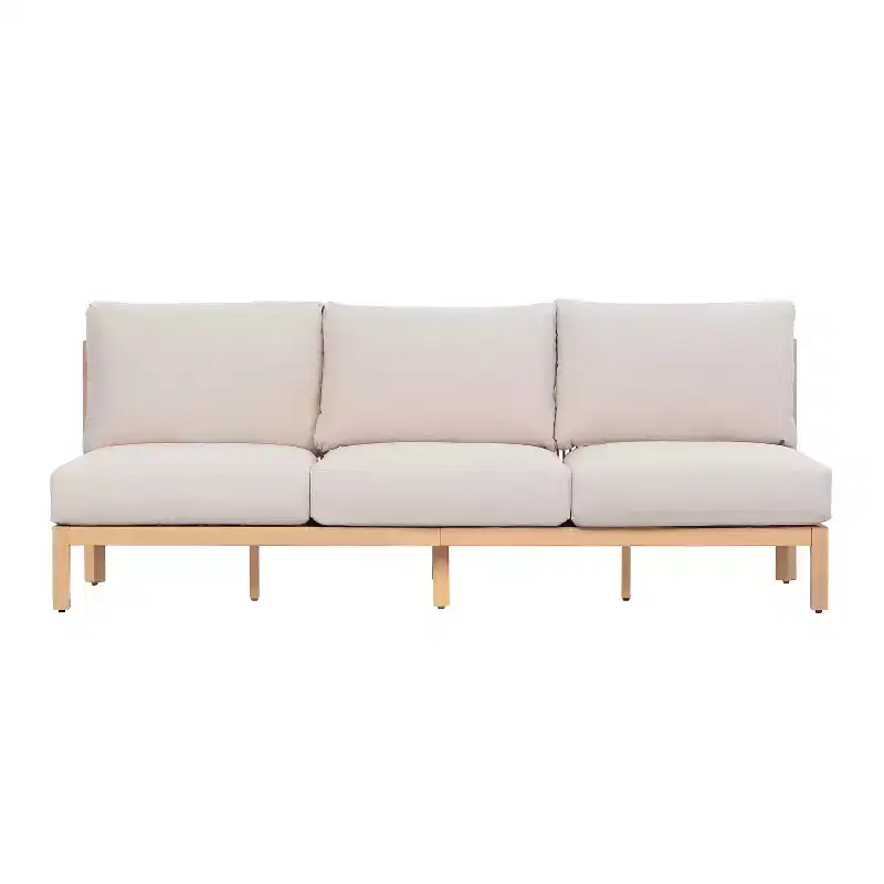 Christopher Knight Home Phachara Modern 4 Piece Acacia Wood Patio Seating Set with Rope-Woven Design and Cushions