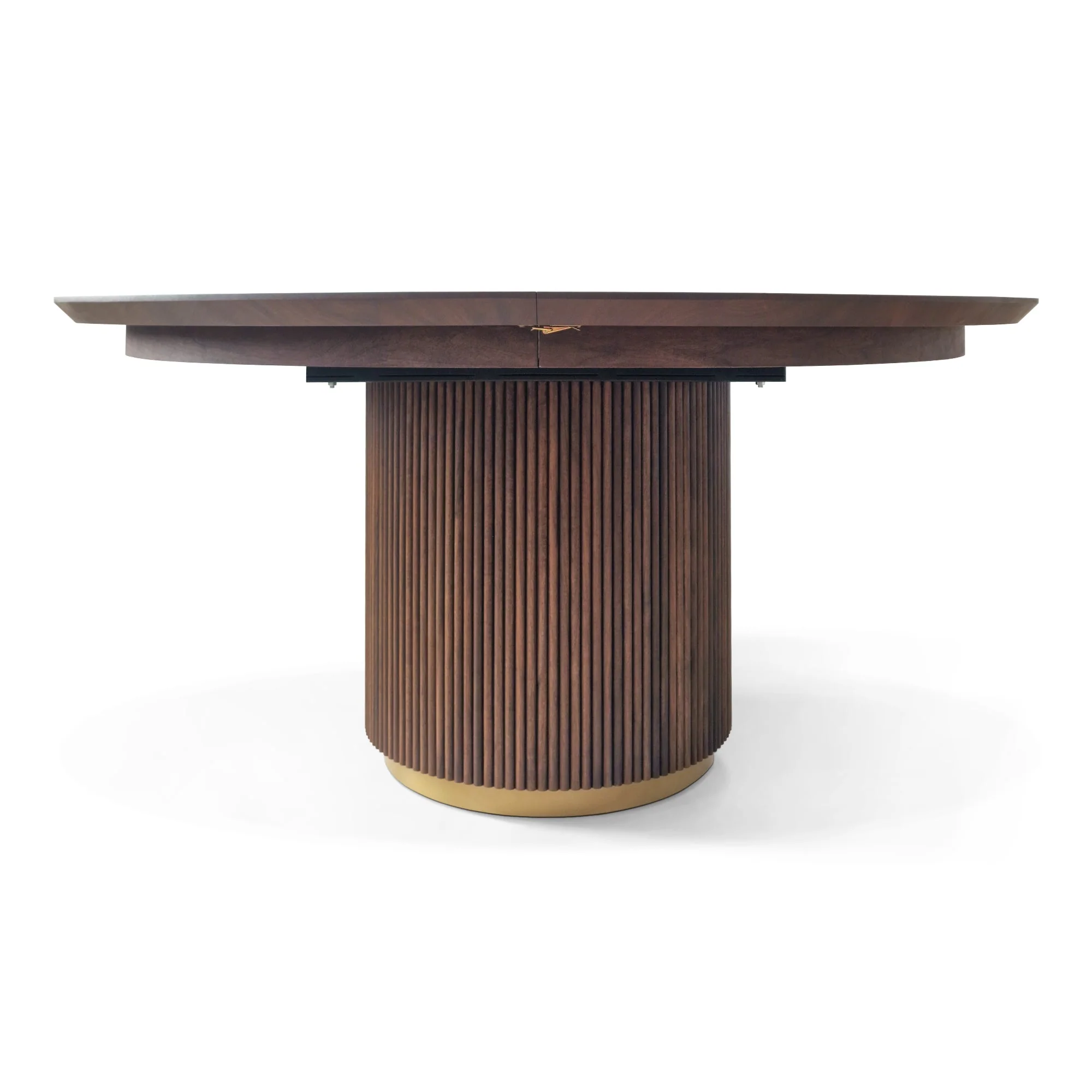 Walnut Round Dining Table in Chocolate - featuring either a solid walnut - walnut veneer or thermally treated oak - masterfully combines