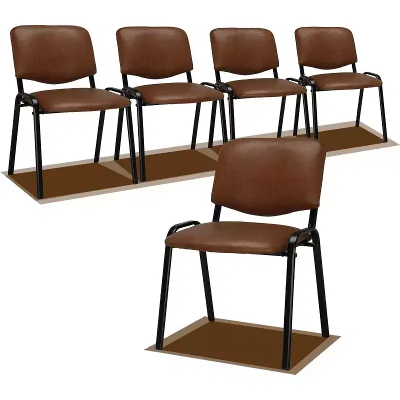Karl Home 5-Pack PU Waiting Room & Conference Room Stackable Chairs