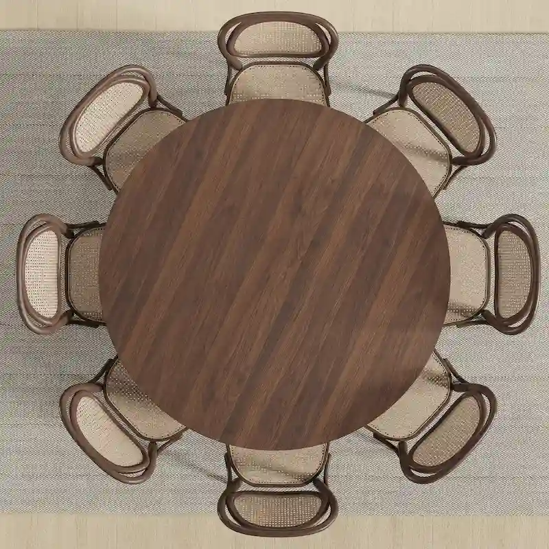 Solid Wood Round Dining Table 4-6 People