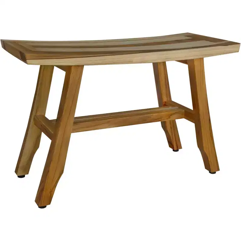 28 Natural Teak Rectangular Shower Bench