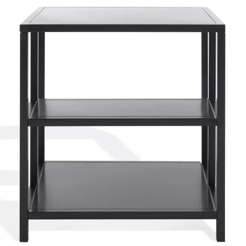 Hodge Metal 3 Shelf Accent Table - SFV9557 - Black - Safavieh Couture