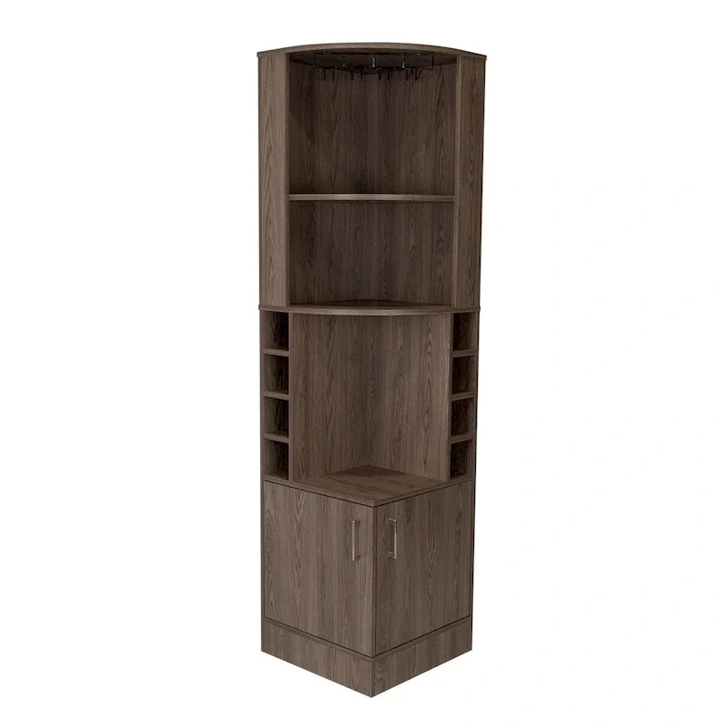 Bar Cabinet for Kitchen, Dining Room, Living Room, Dark Walnut