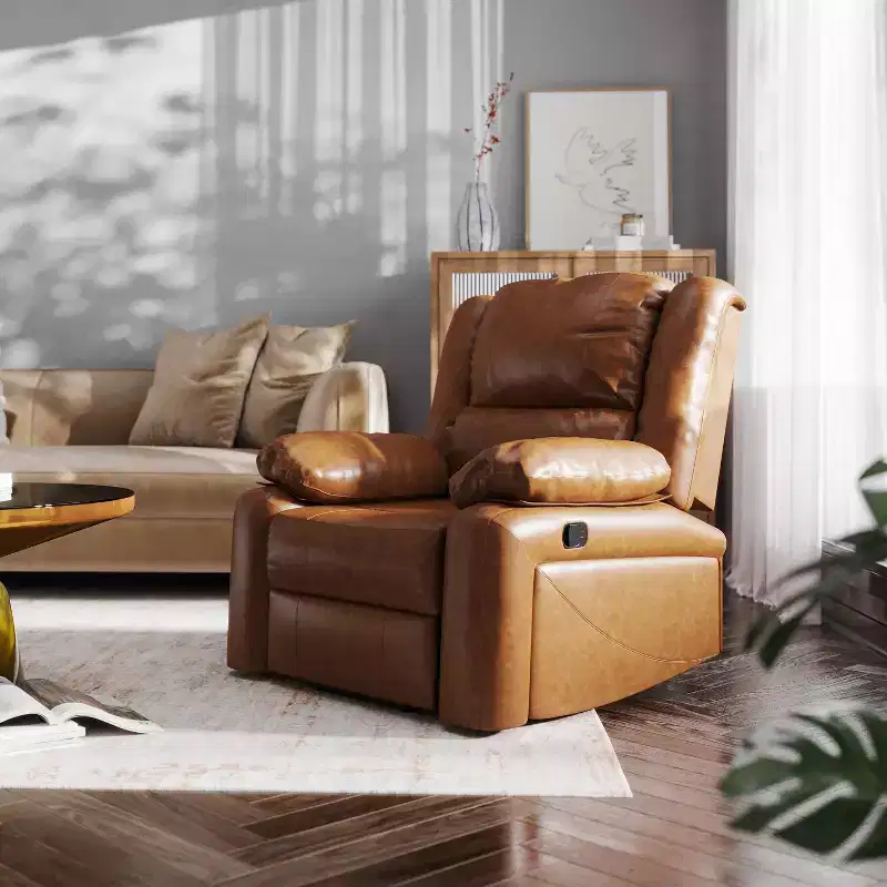Emma and Oliver Recliner with Bustle Back and Padded Arms