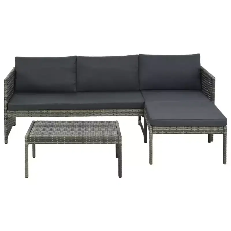 vidaXL Garden Sofa Grey, Dark Grey
