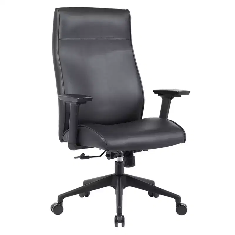 Maxwell Upholstered High-Back Executive Office Chair in PU Leather, Adjustable Height and Arms, Knee-Tilt & 360 Swivel, Ergonomic Computer Desk Chair