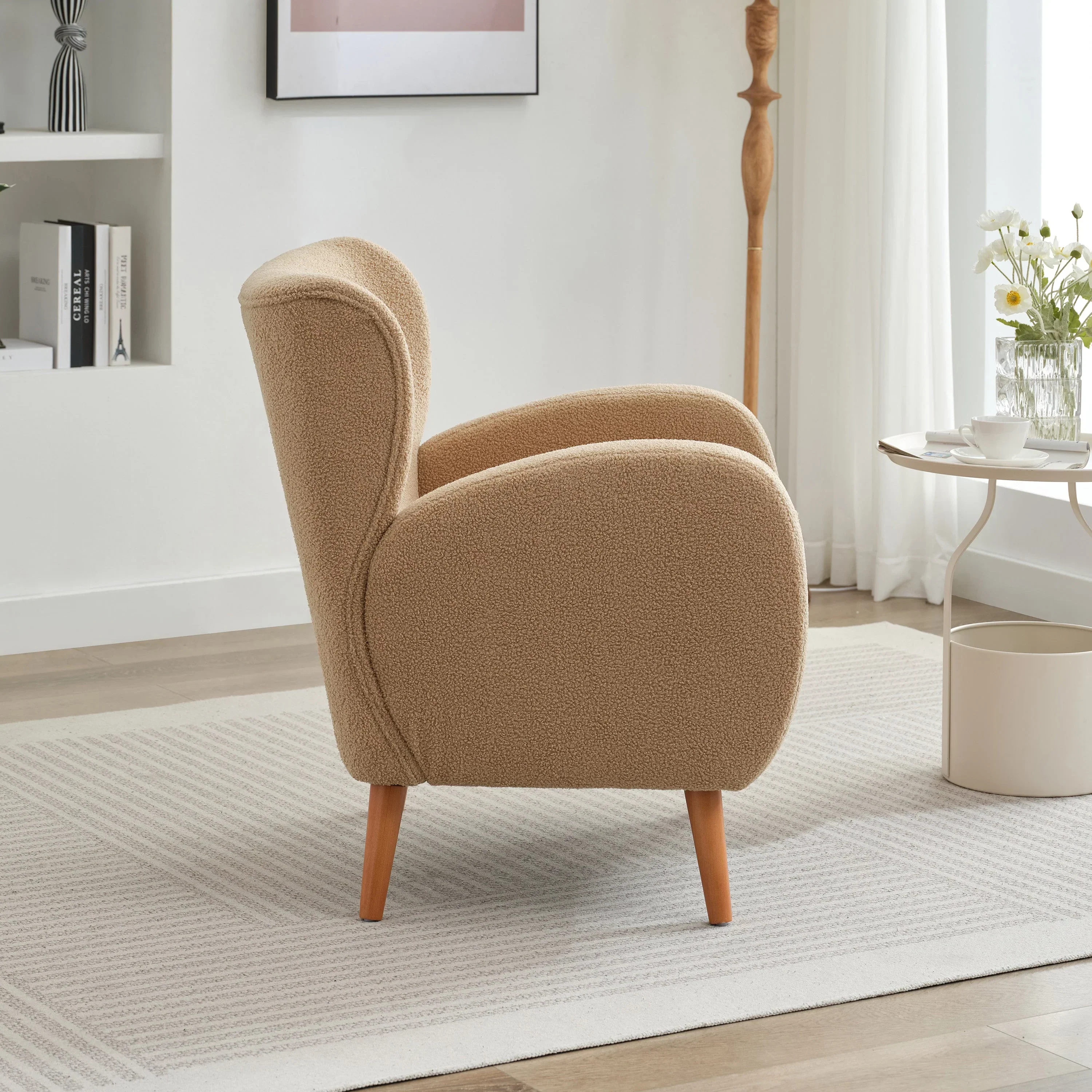 Modern Luxury Wingback Accent Arm Club Chair Single Sofa