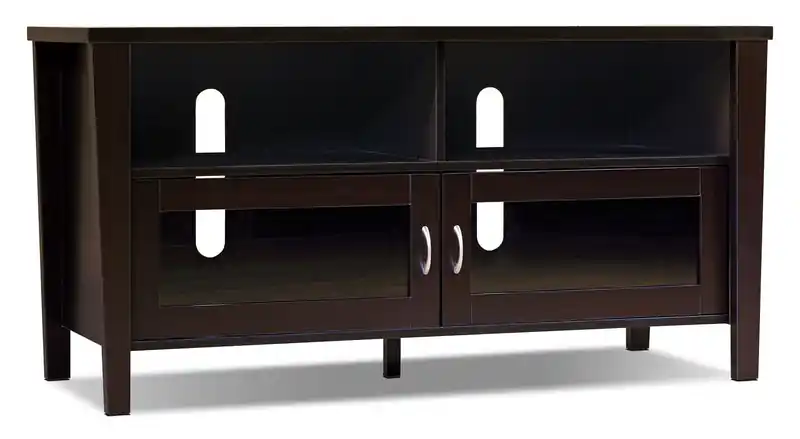 47 TV Stand with Storage and Cable Management for TVs up to 55- Coffee Brown