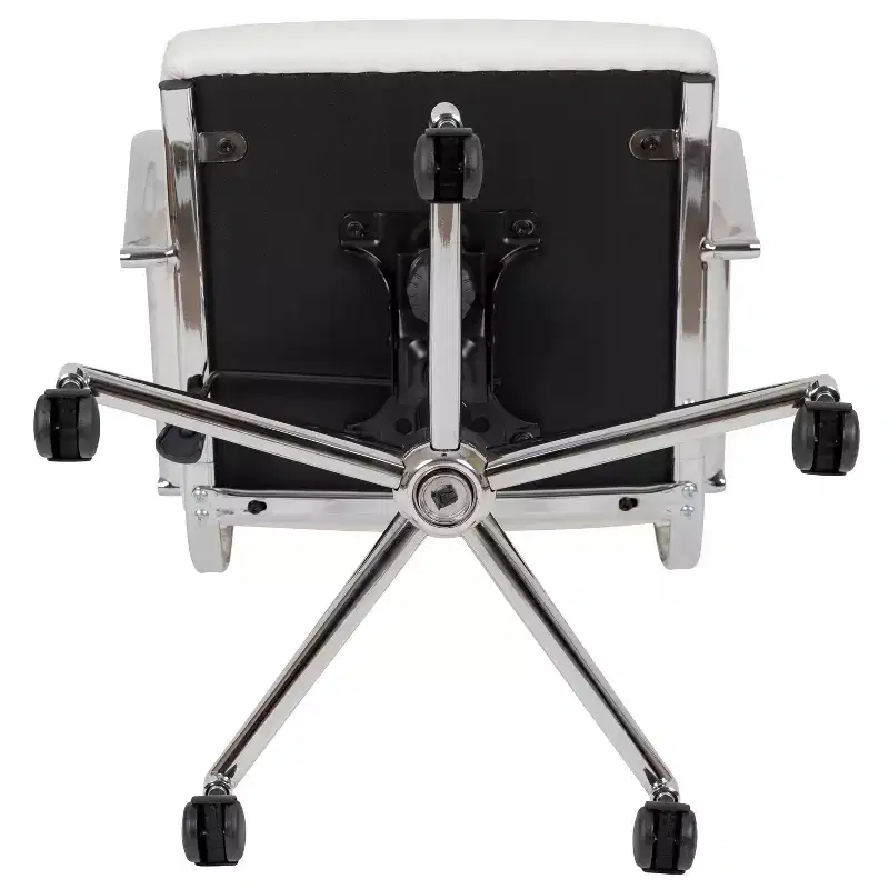High Panel-Back Ergonomic Office Chair with Padded Metal Arms Executive Swivel Computer Desk Chair