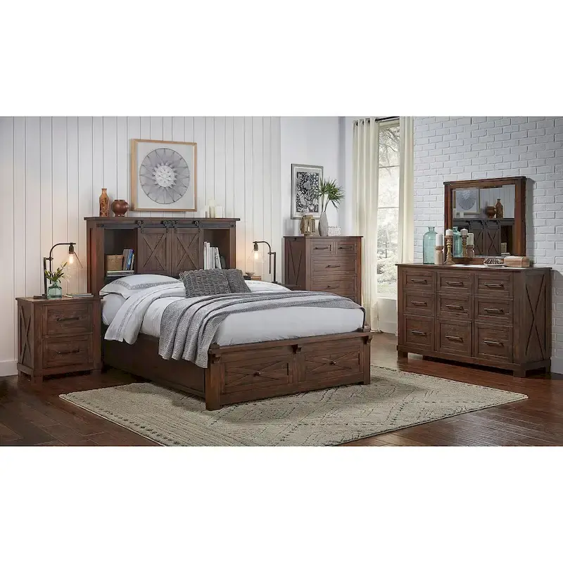 Shelba Solid Wood 6-piece Storage Bedroom Collection
