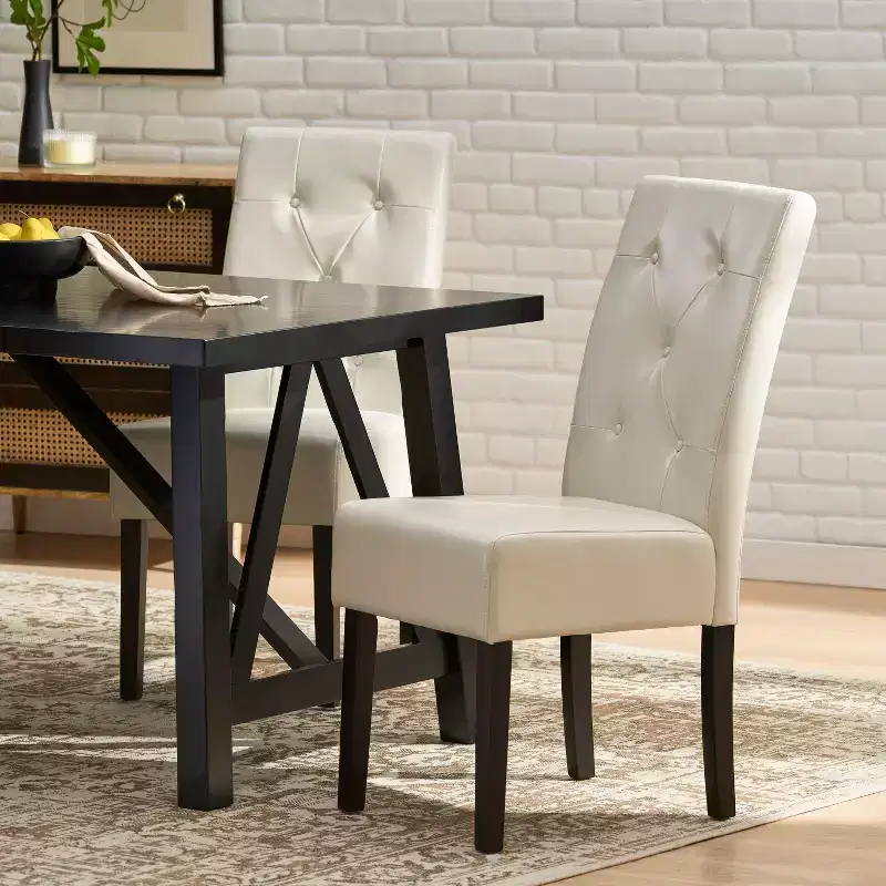 GDFStudio San Marcos Contemporary Tufted Dining Chairs (Set of 2)