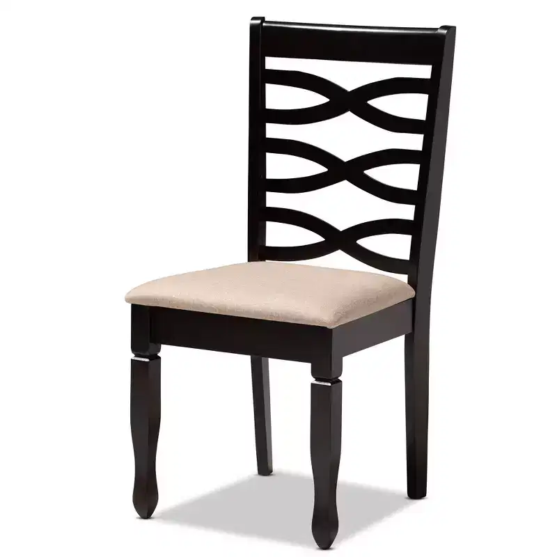 4pc Lanier finished Wood Dining Chairs - Baxton Studio