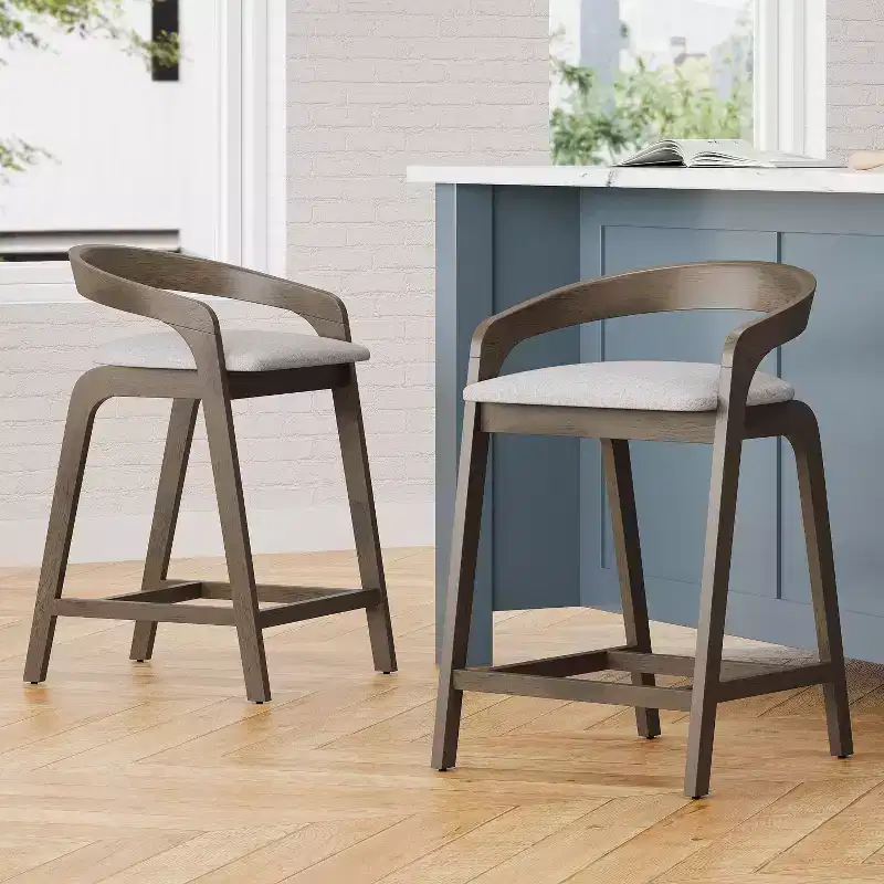 Christopher Knight Home Casper Contemporary 25.25 Rubberwood Counter Stools (Set of 2)