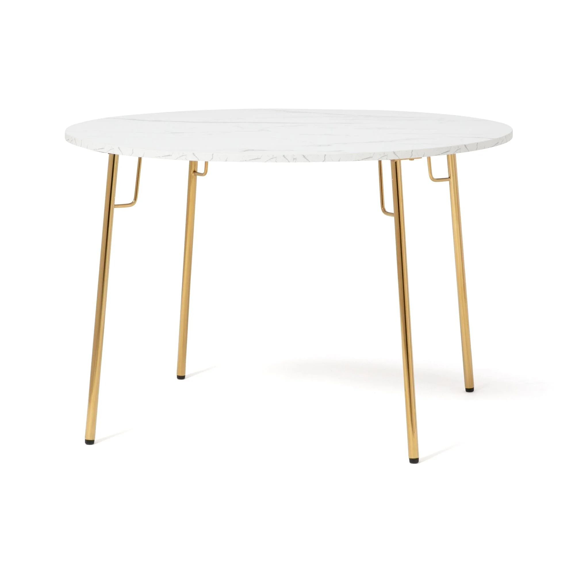Round Marble-Top Dining Table