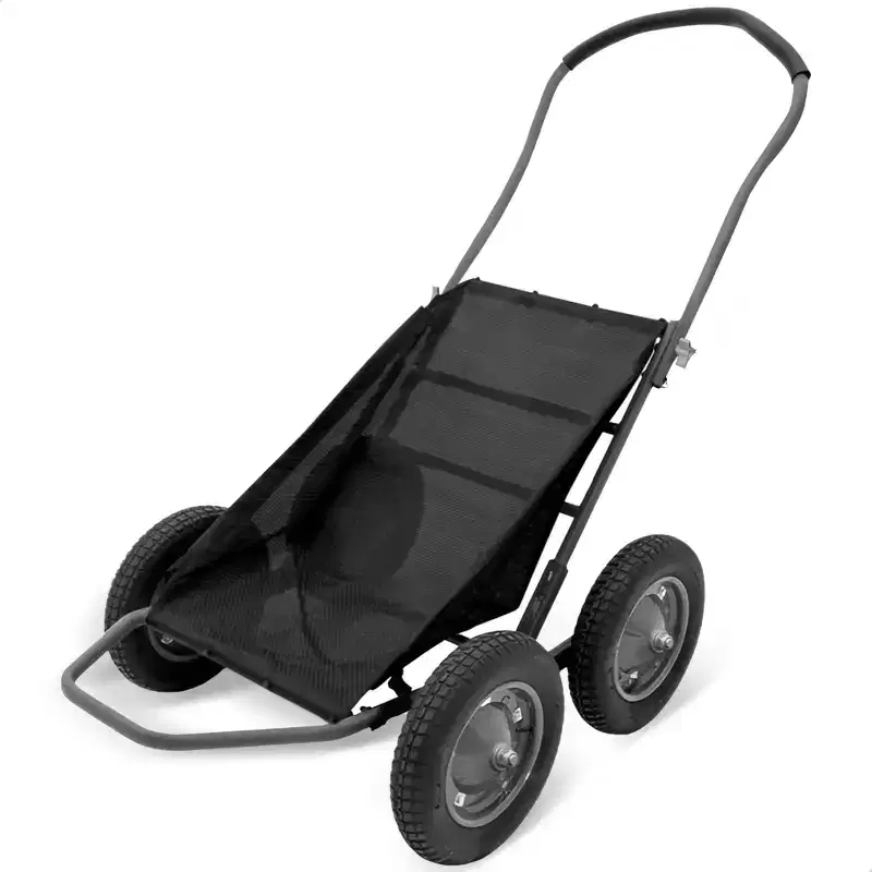 Multi-Use Folding Deer Hunting & Fishing Cart, 500 lb Capacity, Black