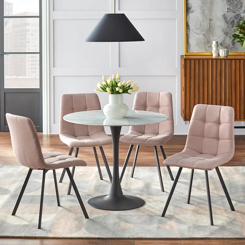 Simple Living Rho Upholstered Dining Chairs (Set of 4)