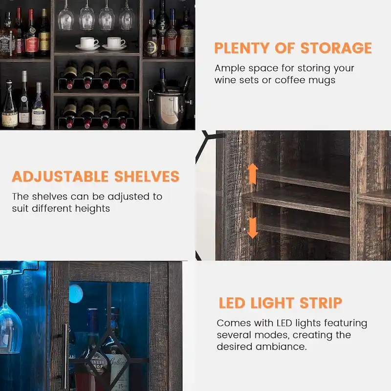 GAOMON Wine Bar Cabinet