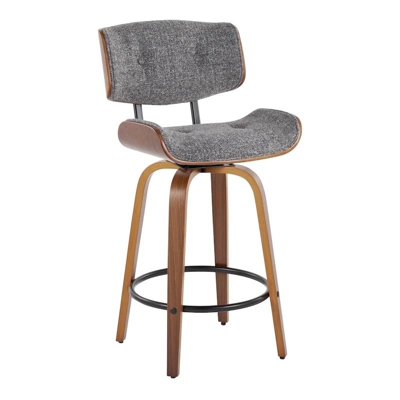 Carson Carrington Leksand 26 Fixed-Height Counter Stool with Bent Wood Legs (Set of 2)
