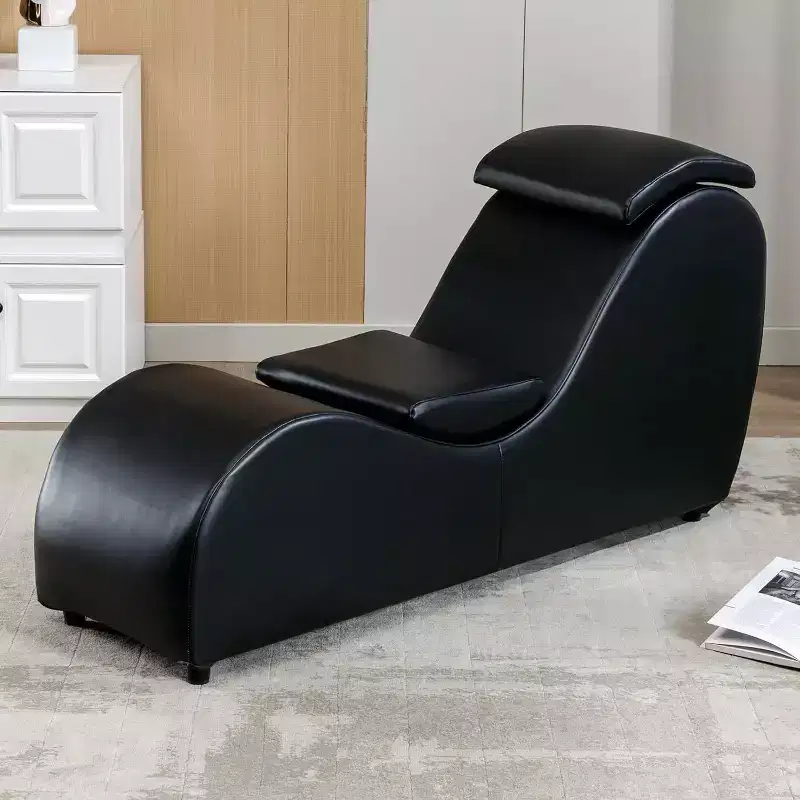 60 Inch Yoga Chair Chaise Lounges with Adjustable Head Cushion