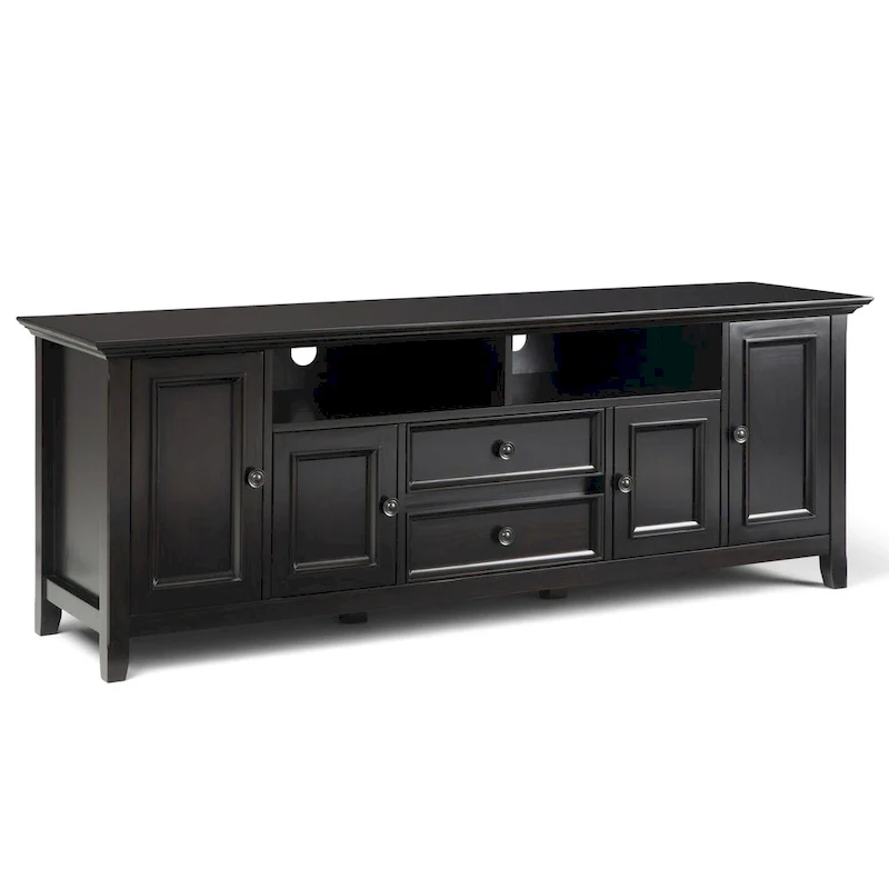 Halifax 72 inch Wide Solid Wood Transitional TV Stand - 72w x 19d x 26 h
