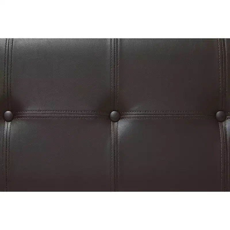 Signature Design by Ashley Ralene Counter Height Upholstered Dining Bench, Faux Leather Seat, Medium Brown Finish