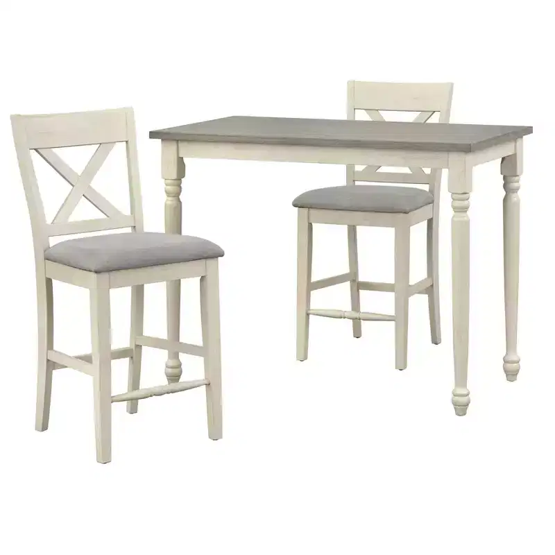 Lifestorey 3pc Montreal Counter Height Dining Set White