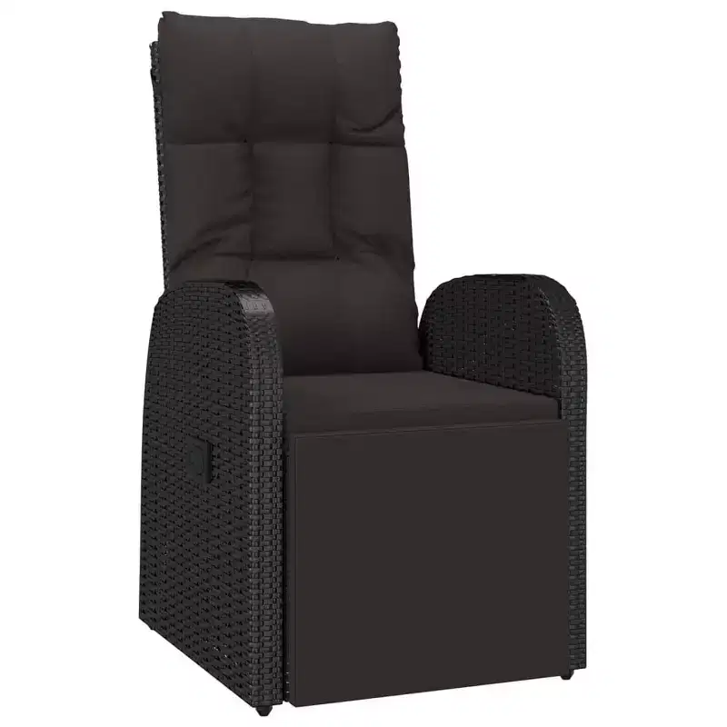 vidaXL Armchair PE Rattan, Powder-Coated Steel, Polyester One size