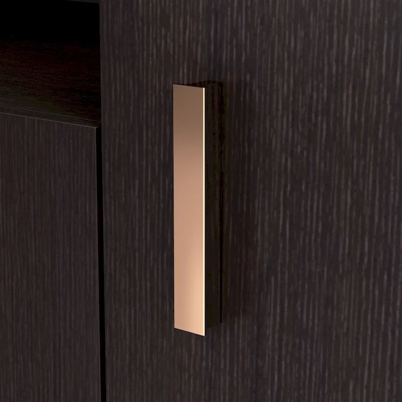 Modern 32-Inch Shoe Cabinet with Adjustable Shelves and Metal Handles