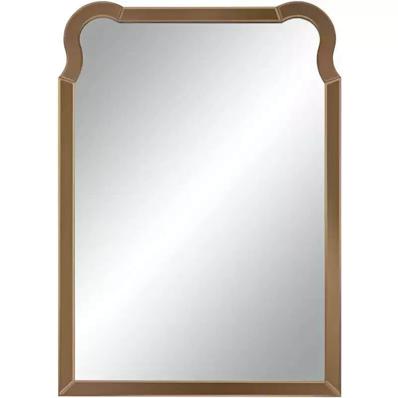 Noble Park Natalya 27 x 39 Warm Gold Rectangular Wall Mirror