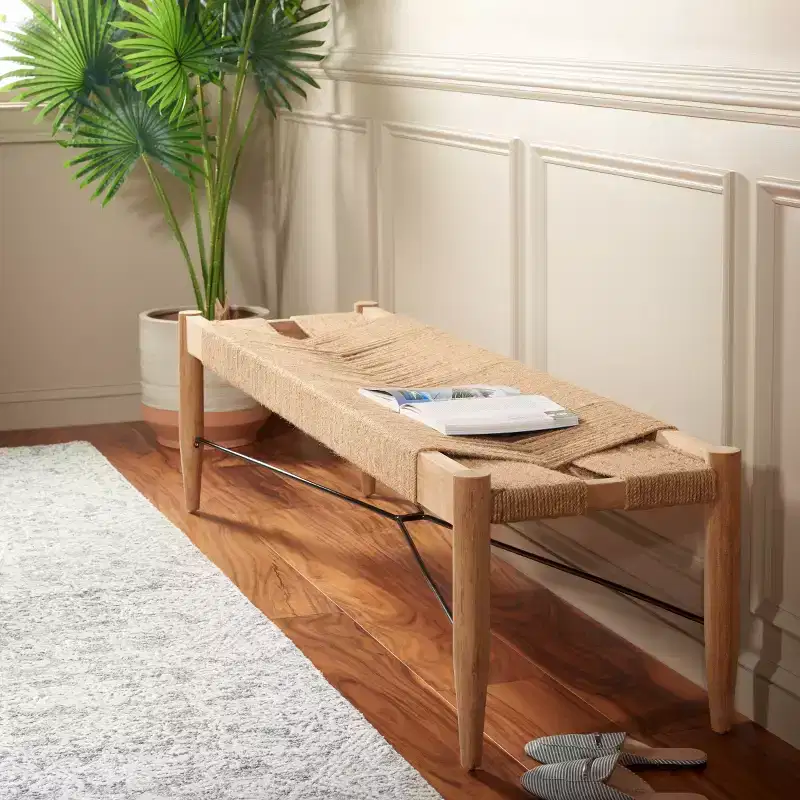 Arcana Jute Bench - BCH1002 - Safavieh