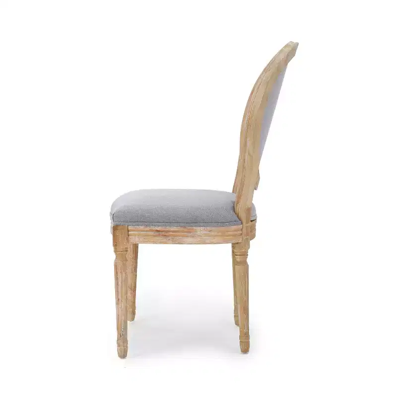 GDFStudio Newman Traditional Upholstered Rubberwood Dining Chairs (Set of 4)