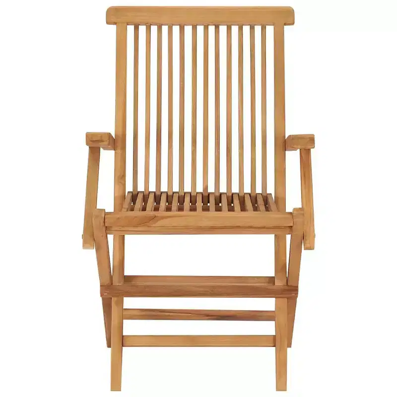 vidaXL Garden Chair Set of 4 Teak Teak wood Standard Foldable