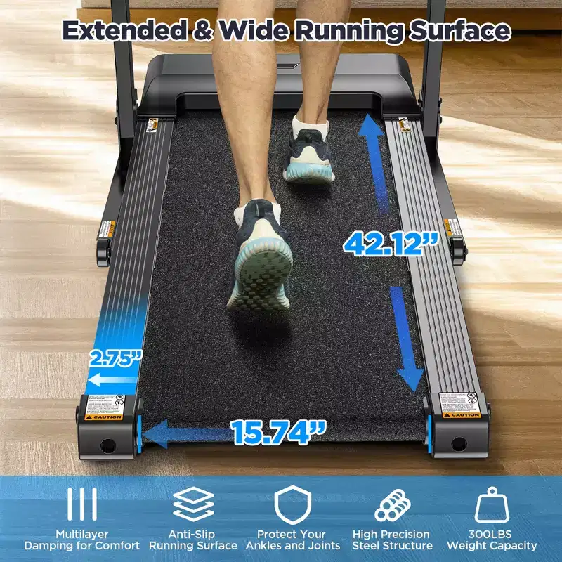 Treadmills Clearance,Foldable Electric Treadmill on Sale for Home,Walking Pad Treadmill with Incline/Handle,Indoor Running Machine for Home