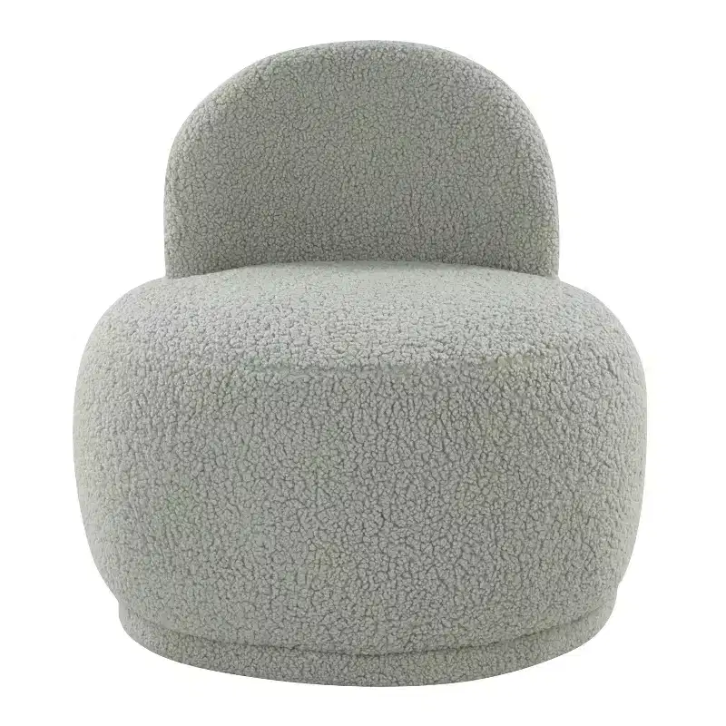 LumiSource Kimi Faux Shearling Accent Chair Green