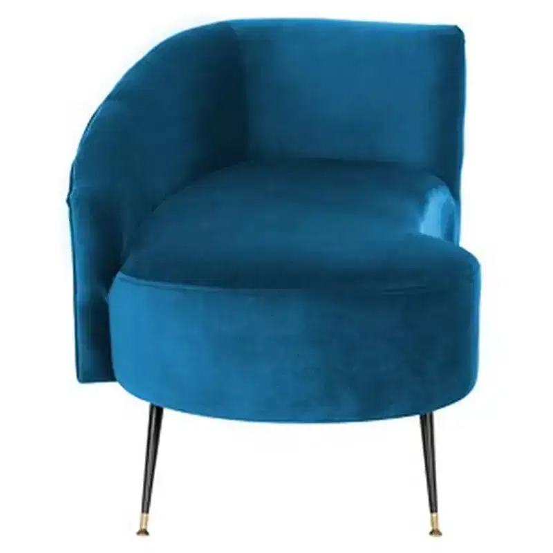 Parisian Velvet Settee Loveseat Metal Frame Gold Cap Legs Foam Cushion Seats 2 550 lbs