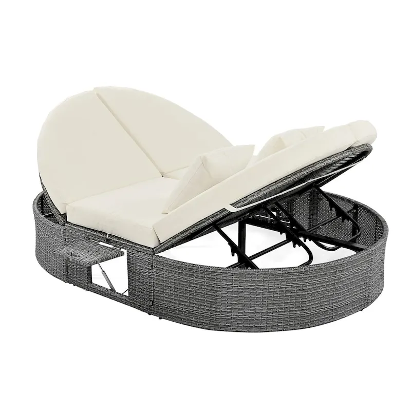 Patio 2-Person Daybed with Cushions and Pillows