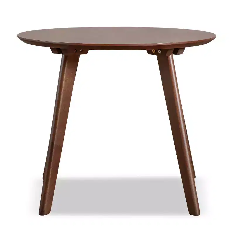 HOMES: Inside + Out 2pc Creekside Mid-Century Modern Accent Table Set with Chair Walnut