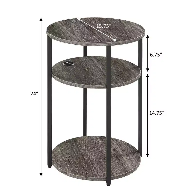 Breighton Home Samuel 3 Tier End Accent Table